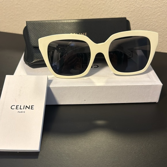 Celine white cat eye sunglasses - Picture 1 of 11